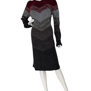 Multicolor Chevron Sweater Dress